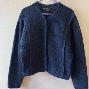 Vintage Geiger cardigan. Midnight blue, size 40